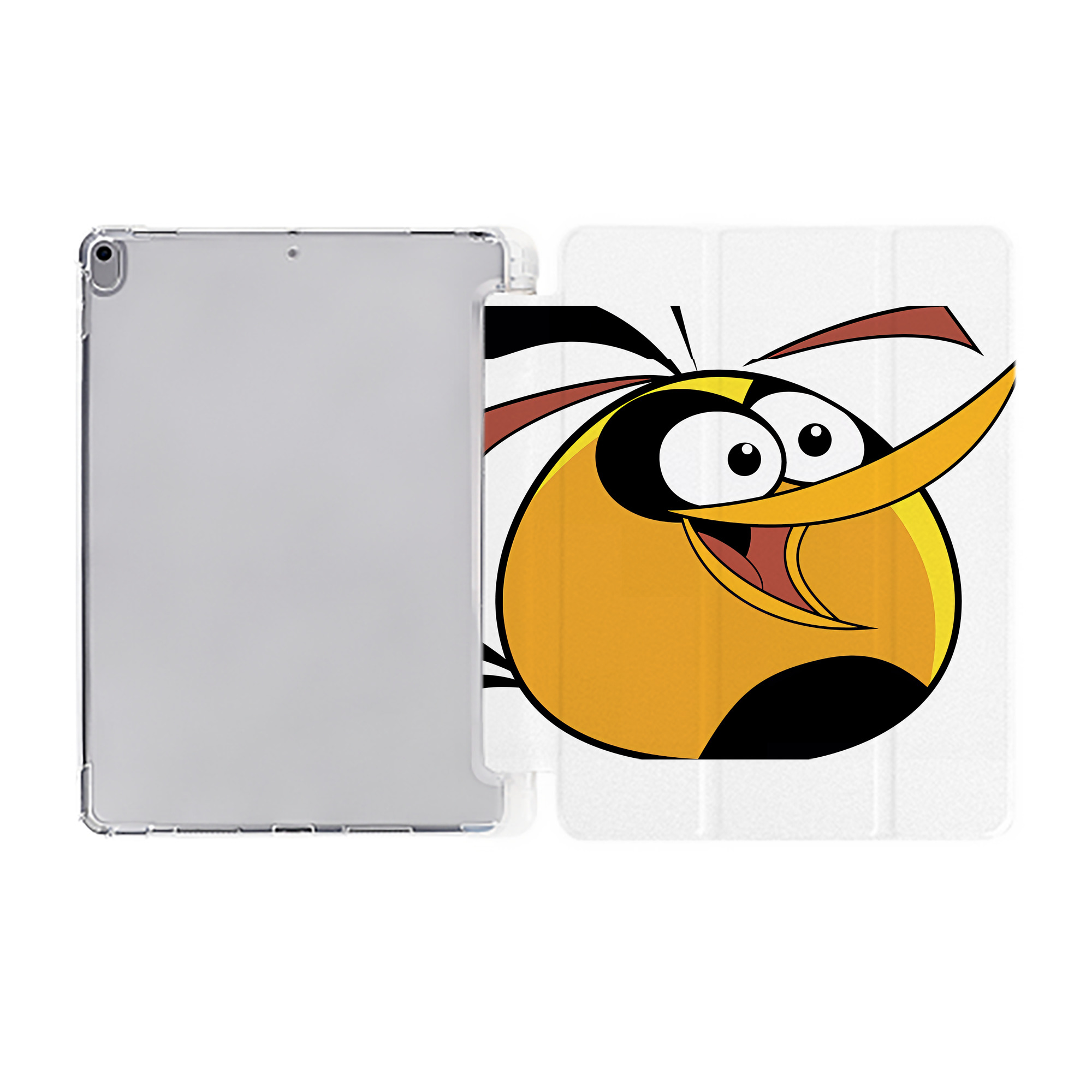 （画像用） Angry Birds アングリーバード IPad ケース ペン収納付き 三つ折りスタンド PUレザー×シリコン 対応機種9.5/10.5/10.9インチ